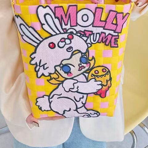 E85-MOLLY 手編みの野菜かご